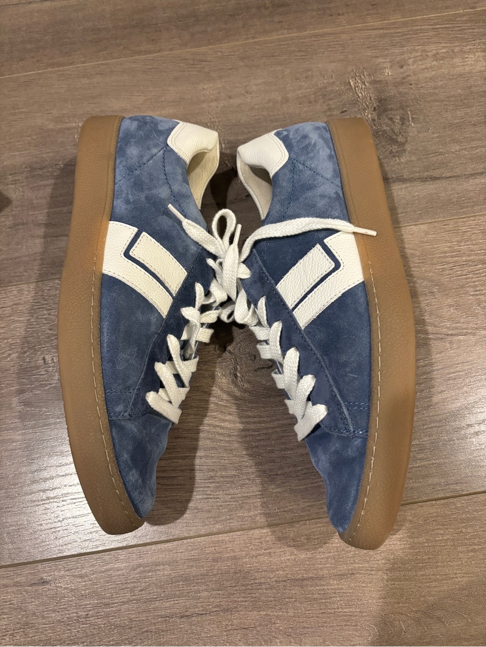 Paul Green Renner Sneaker in Lake White Combo in suede leather